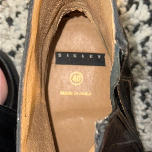 Vintage Sisley Black Leather Boots (United Colors of Benetton) main image 8